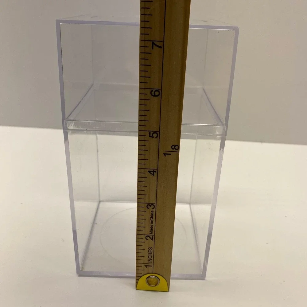 Clear Plastic Display Box Container Stackable Storage Case 7 in